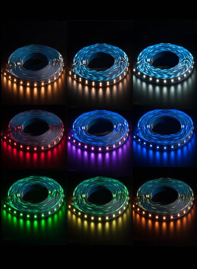 BTF-LIGHTING شريط إضاءة متعدد الألوان من BTF-LIGHTING RGBCCT، 5 ألوان في 1، LED 5050SMD RGBWW RGB+، قابل للتعتيم، درجة حرارة لون قابلة للتعديل من 2700K إلى 6500K، طول 16.4 قدم، 60 مصباح LED/متر، 300 مصباح LED، يعمل بجهد 12 فولت تيار مستمر، مقاوم للماء والغبار IP30، لوحة دوائر بيضاء (بدون محول أو وحدة تحكم). - Image 5